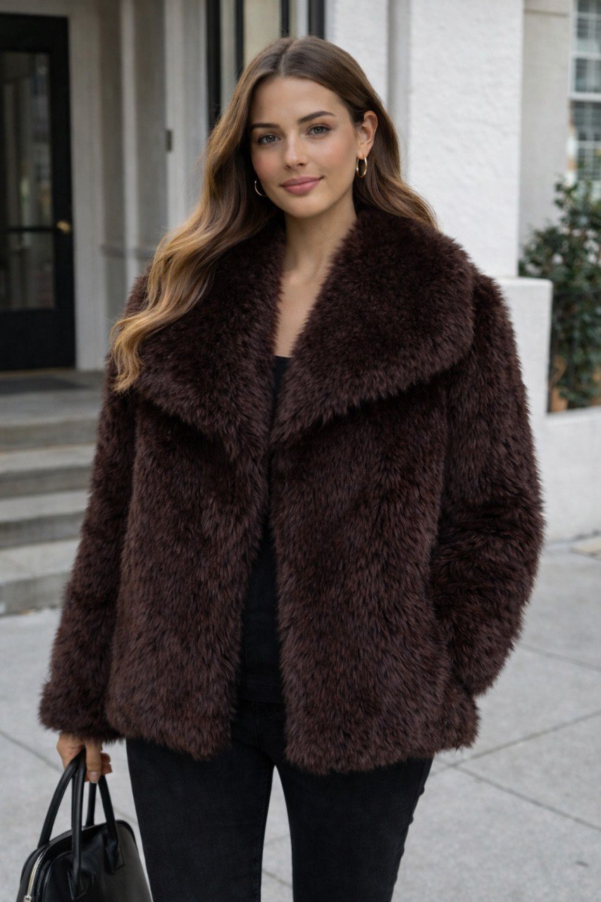 ELISIR – Luxury Eco Fur Cropped Jacket