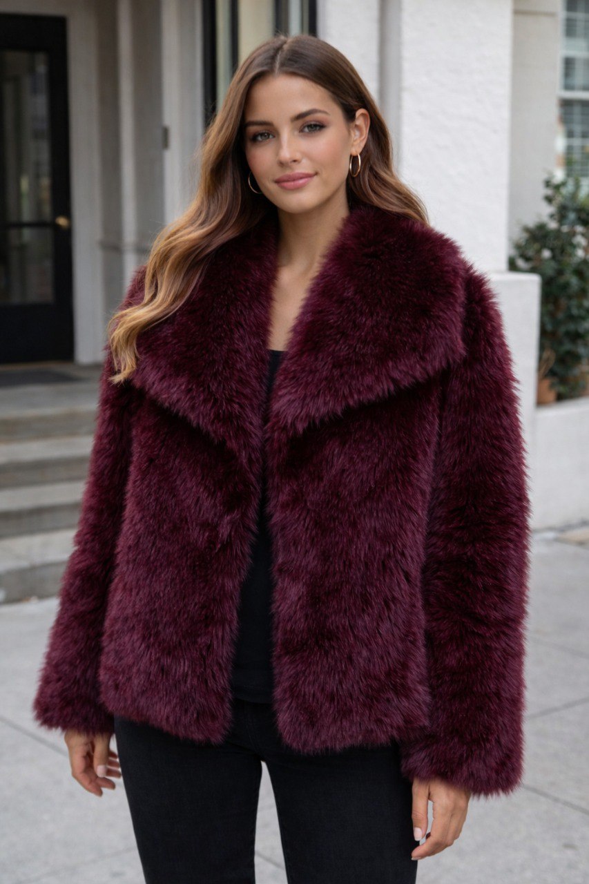 ELISIR – Luxury Eco Fur Cropped Jacket