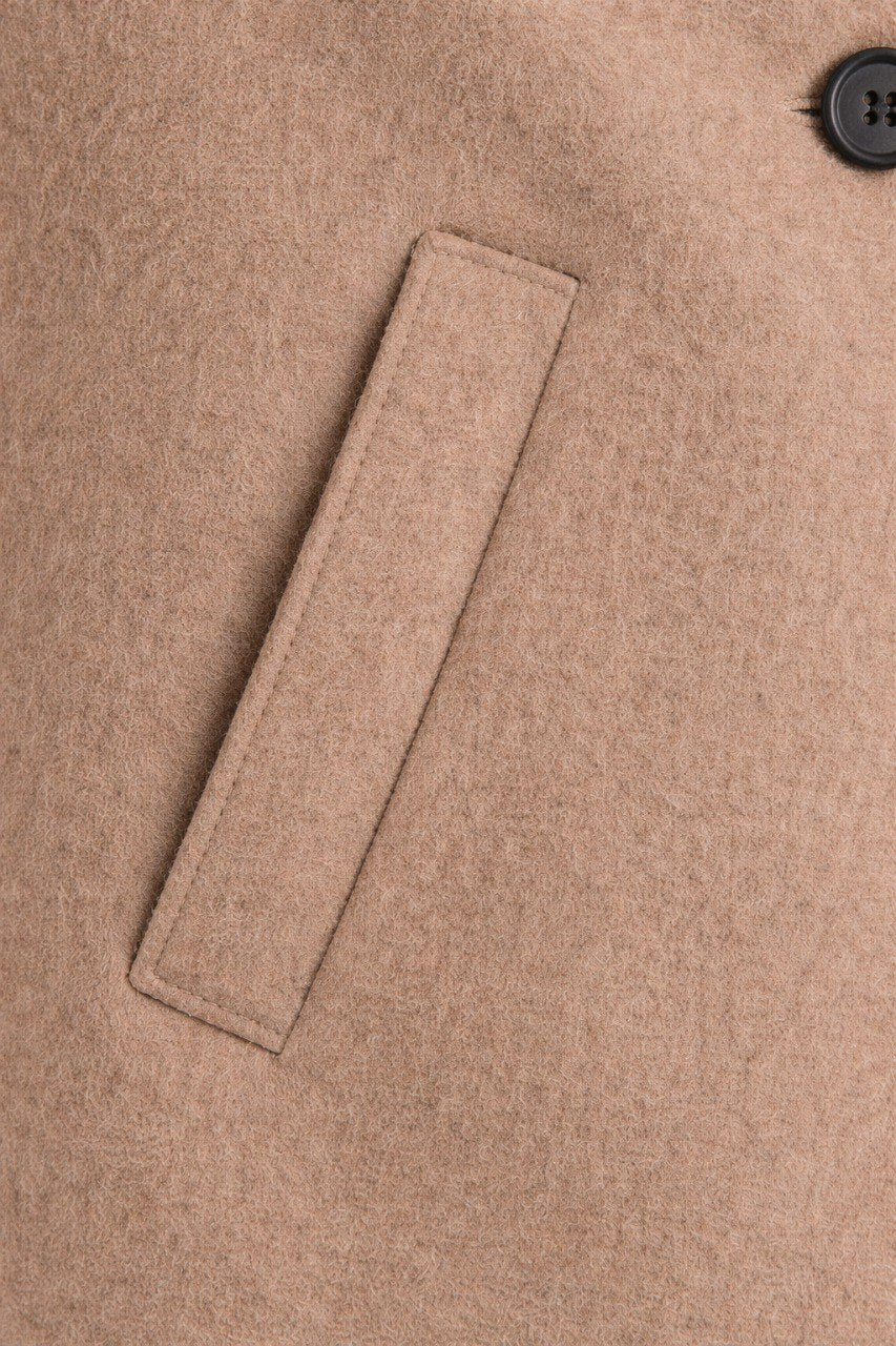 Minimal Wool-Blend Short Coat