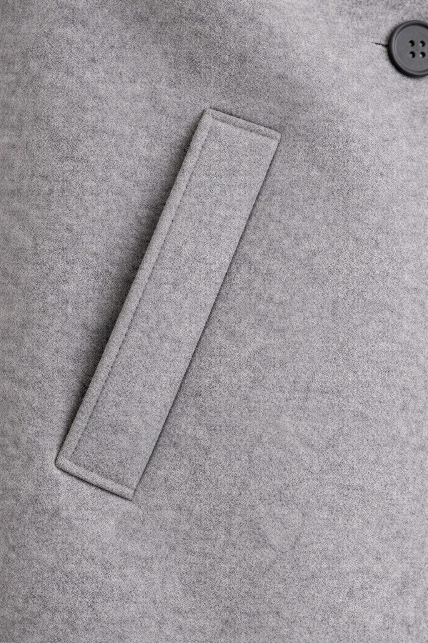 Minimal Wool-Blend Short Coat